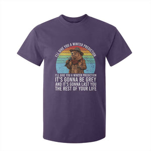 Funny Groundhog Day T Shirt For Kid I Will Give You A Winter Prediction Woodchuck Movie TS11 Purple Print Your Wear