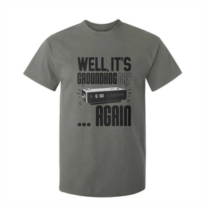 Well Its Groundhog Day Again T Shirt For Kid Funny Woodchuck Groundhog TS11 Military Green Print Your Wear