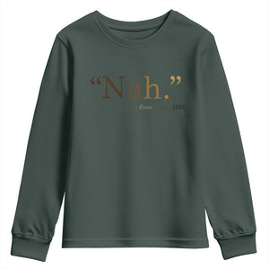 Rosa Parks Quote Youth Sweatshirt Nah 1955 Melanin Black Movement Protest TS11 Dark Forest Green Print Your Wear