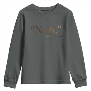 Rosa Parks Quote Youth Sweatshirt Nah 1955 Melanin Black Movement Protest TS11 Dark Heather Print Your Wear