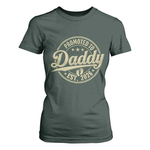 Funny New Dad 2026 T Shirt For Women Promoted To Daddy Est 2026 TS11 Dark Forest Green Print Your Wear