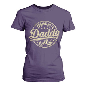Funny New Dad 2026 T Shirt For Women Promoted To Daddy Est 2026 TS11 Purple Print Your Wear