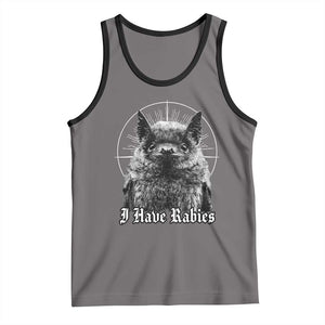 I Have Rabies Bat Tank Top Funny Meme Quotes Gothic TS11 Deep Heather Black Print Your Wear