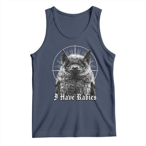 I Have Rabies Bat Tank Top Funny Meme Quotes Gothic TS11 Navy Print Your Wear