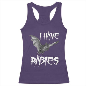 I Have Rabies Bat Racerback Tank Top Funny Meme Quotes TS11 Purple Print Your Wear