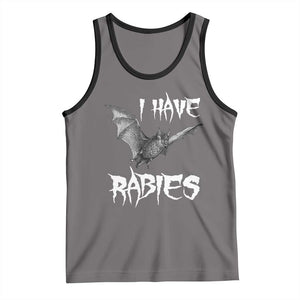 I Have Rabies Bat Tank Top Funny Meme Quotes TS11 Deep Heather Black Print Your Wear