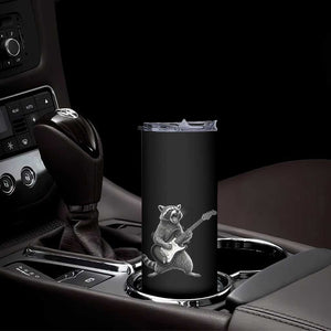 Funny Raccoon Playing Guitar Rock and Roll Skinny Tumbler TS11 Print Your Wear