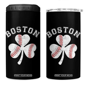 Funny Boston St Patricks Day Baseball Shamrock 4 in 1 Can Cooler Tumbler TS11 One Size: 16 oz Black Print Your Wear