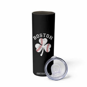 Funny Boston St Patricks Day Baseball Shamrock Skinny Tumbler TS11 Print Your Wear