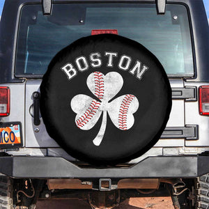 Funny Boston St Patricks Day Baseball Shamrock Spare Tire Cover TS11 No hole Black Print Your Wear