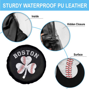 Funny Boston St Patricks Day Baseball Shamrock Spare Tire Cover TS11 Print Your Wear