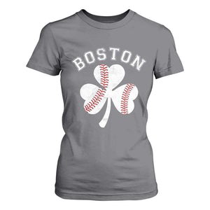 Funny Boston St Patricks Day Baseball Shamrock T Shirt For Women TS11 Charcoal Print Your Wear