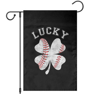 Funny Baseball Lucky Clover St Patricks Day Garden Flag TS11 Black Print Your Wear