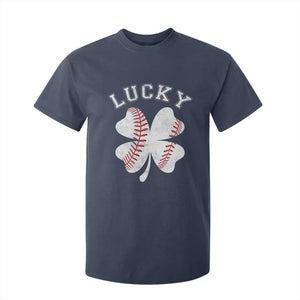 Funny Baseball Lucky Clover St Patricks Day T Shirt For Kid TS11 Navy Print Your Wear