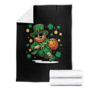 Leprechaun Basketball St Patricks Day Sport Lover Throw Blanket TS11 Black Print Your Wear
