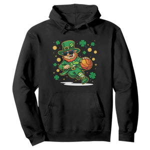 Leprechaun Basketball St Patricks Day Sport Lover Hoodie TS11 Black Print Your Wear