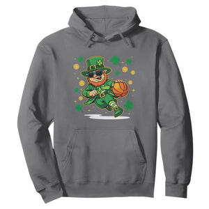 Leprechaun Basketball St Patricks Day Sport Lover Hoodie TS11 Charcoal Print Your Wear