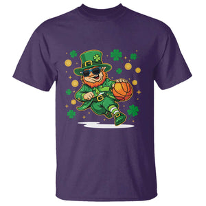 Leprechaun Basketball St Patricks Day Sport Lover T Shirt TS11 Purple Print Your Wear