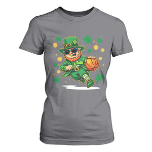 Leprechaun Basketball St Patricks Day Sport Lover T Shirt For Women TS11 Charcoal Print Your Wear