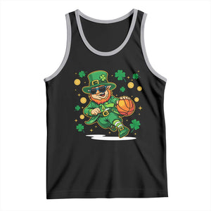 Leprechaun Basketball St Patricks Day Sport Lover Tank Top TS11 Black Athletic Heather Print Your Wear