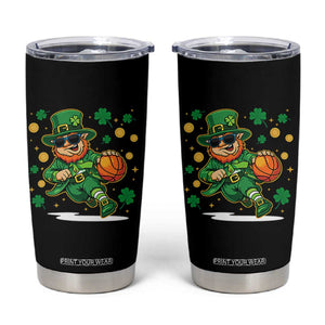 Leprechaun Basketball St Patricks Day Sport Lover Tumbler Cup TS11 Black Print Your Wear