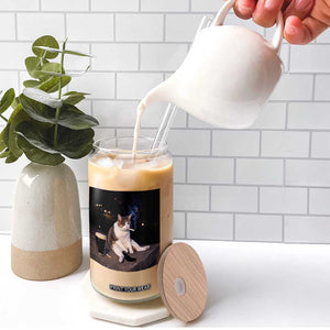 Funny Cigarette And Drinking Irish Stout Beer Cat Meme Glass Can TS11 Print Your Wear