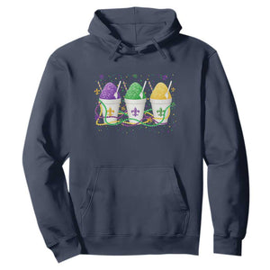 Funny Mardi Gras Snowballs Fat Tuesday Carnival Beads Hoodie TS11 Navy Print Your Wear