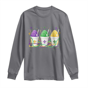 Funny Mardi Gras Snowballs Fat Tuesday Carnival Beads Long Sleeve Shirt TS11 Charcoal Print Your Wear