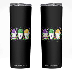 Funny Mardi Gras Snowballs Fat Tuesday Carnival Beads Skinny Tumbler TS11 Black Print Your Wear
