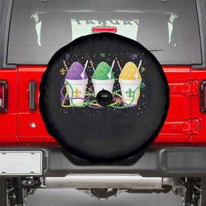Funny Mardi Gras Snowballs Fat Tuesday Carnival Beads Spare Tire Cover TS11 Black Print Your Wear