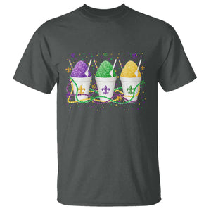 Funny Mardi Gras Snowballs Fat Tuesday Carnival Beads T Shirt TS11 Dark Heather Print Your Wear
