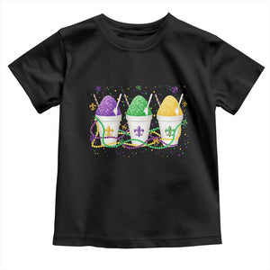 Funny Mardi Gras Snowballs Fat Tuesday Carnival Beads Toddler T Shirt TS11 Black Print Your Wear