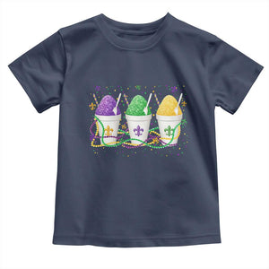 Funny Mardi Gras Snowballs Fat Tuesday Carnival Beads Toddler T Shirt TS11 Navy Print Your Wear