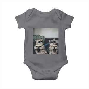 Funny Cat Drinking Irish Stout Beer Baby Onesie Black Beer and Cat Lovers TS11 Charcoal Print Your Wear