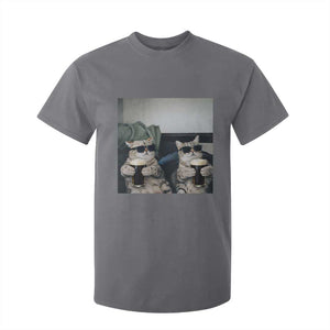 Funny Cat Drinking Irish Stout Beer T Shirt For Kid Black Beer and Cat Lovers TS11 Charcoal Print Your Wear