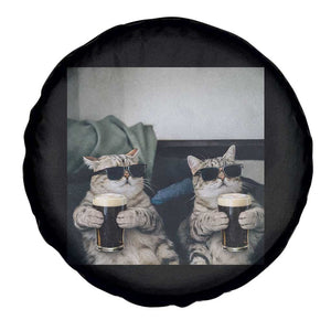 Funny Cat Drinking Irish Stout Beer Spare Tire Cover Black Beer and Cat Lovers TS11 Print Your Wear