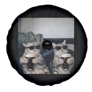 Funny Cat Drinking Irish Stout Beer Spare Tire Cover Black Beer and Cat Lovers TS11 Print Your Wear