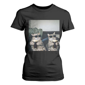 Funny Cat Drinking Irish Stout Beer T Shirt For Women Black Beer and Cat Lovers TS11 Black Print Your Wear