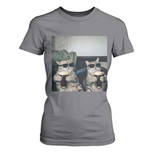 Funny Cat Drinking Irish Stout Beer T Shirt For Women Black Beer and Cat Lovers TS11 Charcoal Print Your Wear