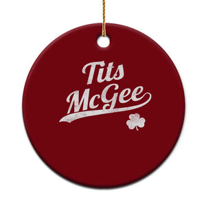 Tits McGee Ceramic Ornament Funny St Patricks Day Adult Humor Shamrocks TS11 1pc Red Print Your Wear