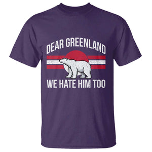 Dear Greenland We Hate Him Too T Shirt Polar Bear Political Protest TS11 Purple Print Your Wear