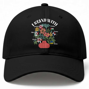 I Stand With Canada Greenland Mexico Panama Gaza Ukraine Baseball Cap Retro Floral TS11 Print Your Wear