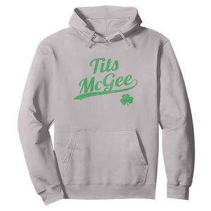 Tits McGee Hoodie Funny Womens St Patricks Day Vintage Shamrocks TS11 Ice Gray Print Your Wear