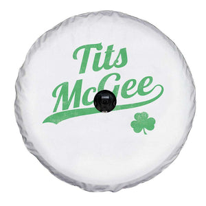 Tits McGee Spare Tire Cover Funny Womens St Patricks Day Vintage Shamrocks TS11 Print Your Wear