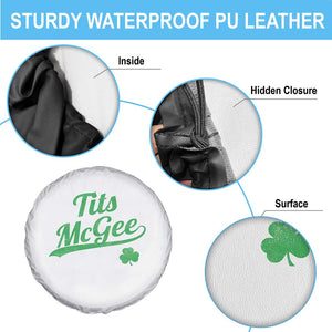 Tits McGee Spare Tire Cover Funny Womens St Patricks Day Vintage Shamrocks TS11 Print Your Wear