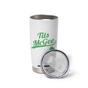Tits McGee Tumbler Cup Funny Womens St Patricks Day Vintage Shamrocks TS11 Print Your Wear