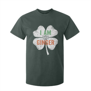 Funny St Patricks Day I Am The Ginger T Shirt For Kid Irish Redhead Shamrock TS11 Dark Forest Green Print Your Wear