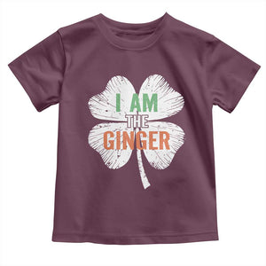 Funny St Patricks Day I Am The Ginger Toddler T Shirt Irish Redhead Shamrock TS11 Maroon Print Your Wear