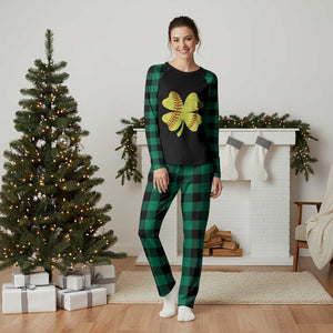 Softball St Patricks Day Irish Clover Sport Plaid Pajama Set TS11 Green Plaid Print Your Wear
