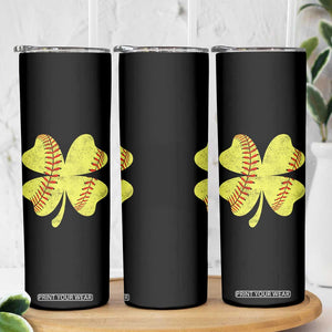 Softball St Patricks Day Irish Clover Sport Skinny Tumbler TS11 Print Your Wear